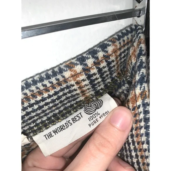 NWOT Rare Vintage Women’s Button Skirt Shorts Wool - Picture 4 of 4